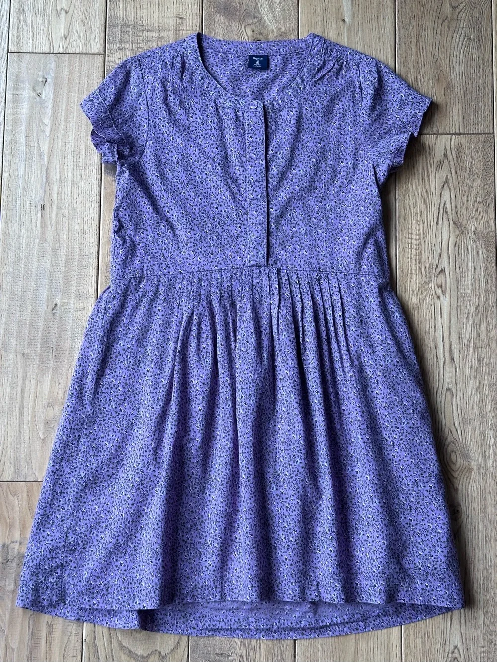 Gap Kids Purple Floral Short Sleeve Dress size Medium 8